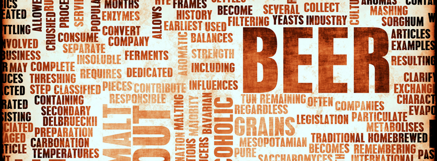 Beer Concept Menu for Ordering and Drink Types